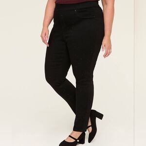 Lane Bryant Sparkle Black Skinny Jeans